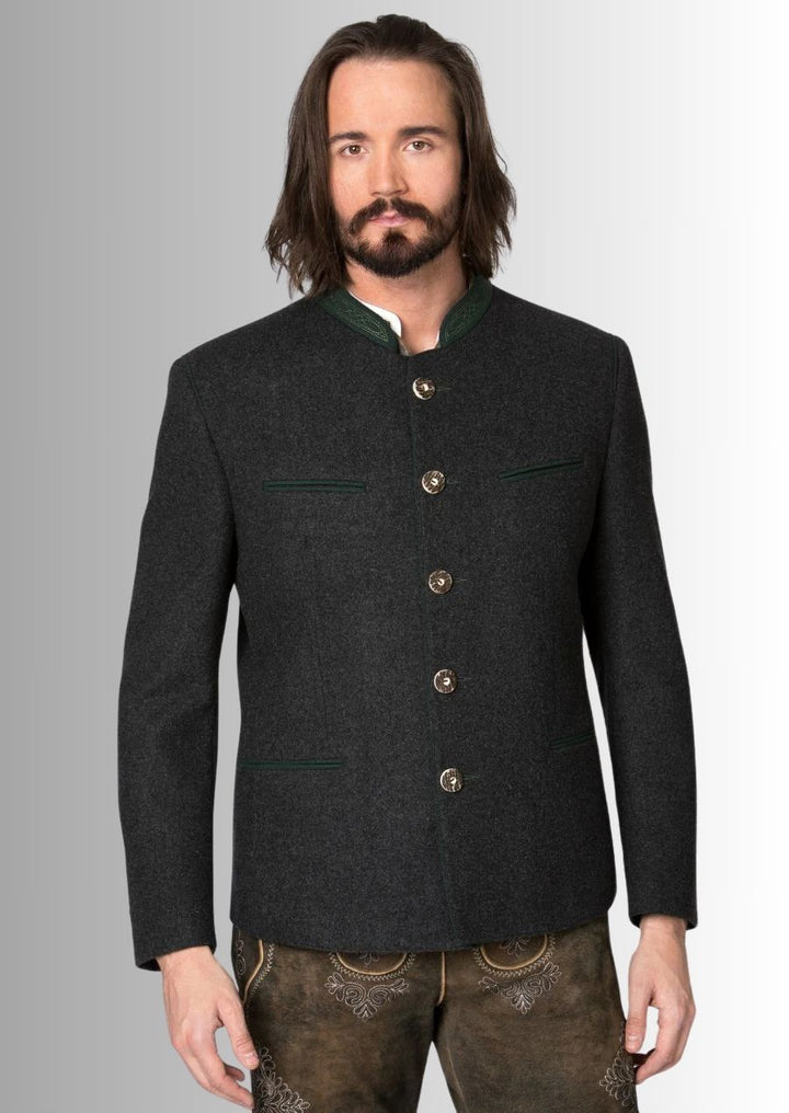 Adoptez l’élégance intemporelle avec cette veste en laine pour homme.