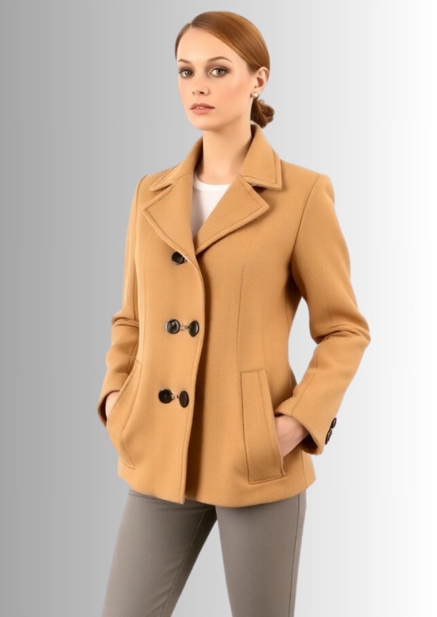 Veste en laine pour femme, un choix parfait pour un look chic et décontracté lors de vos sorties.