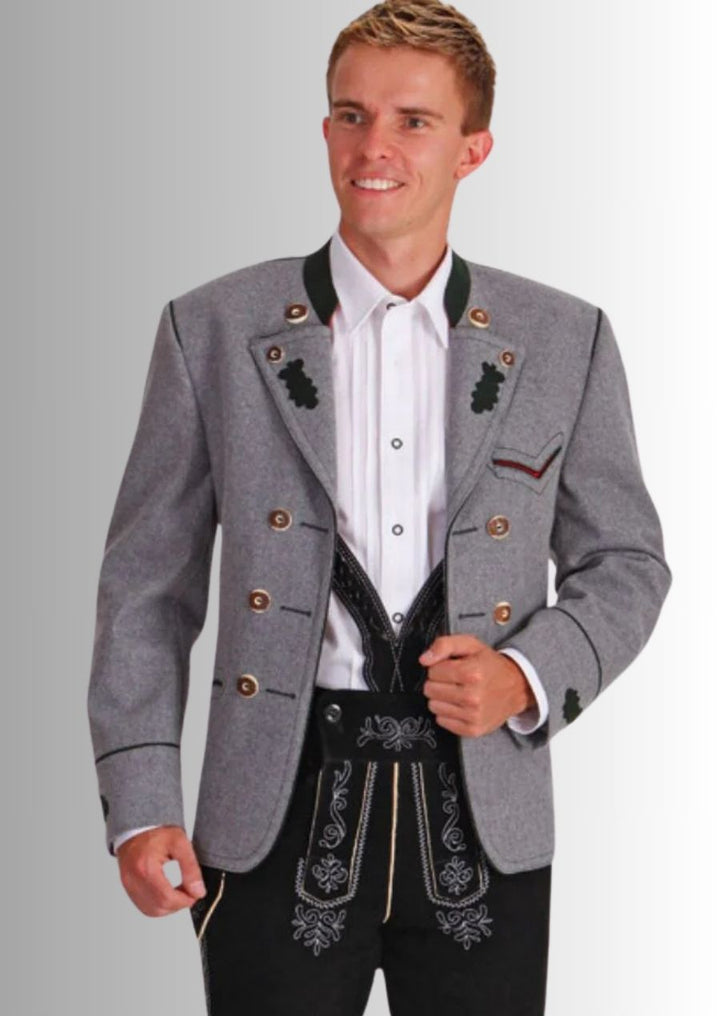 Veste en laine croisée pour homme, alliant élégance et confort.
